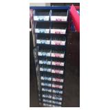 Stackable plastic bolt bins with lock nuts and
