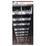 Stackable plastic bolt bins with grade 5 hex cap