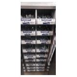 Stackable plastic bolt bins with grade 5 hex cap