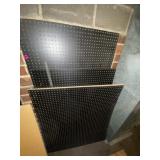 Various size pegboard