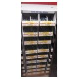 Stackable plastic bolt bins with sheet metal