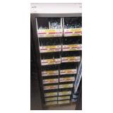 Stackable plastic bolt bins with  self drilling