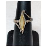 Silver Navajo  ring    size 5      .130oz