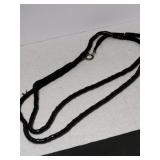 Black segmented tribal snake chain necklace