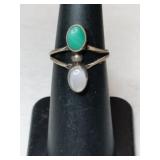 Silver Navajo turquoise/mother of pearl Stone
