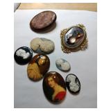 Cameo backs and parts