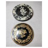 2 large vintage compacts