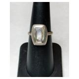 Silver Navajo   ring   signed   size 6