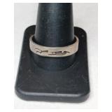 Silver native American band  ring   size 12