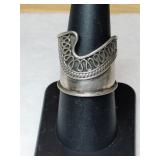 Silver native American spoon ring.   size 7.5.
