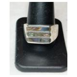 Silver native American  ring  marked Mexico size