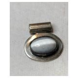 Silver native American mother of pearl pendant