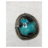 Silver Navajo turquoise pendant     .235oz