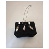 Zuni Pendant on 20' Chain with matching Earrings