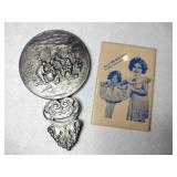 Vintage Denmark near and Shirley Temple mirror