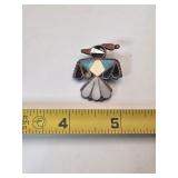 Zuni Thunderbird Brooch/Pendant  5.4 grams
