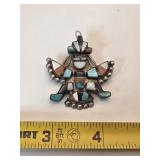 Zuni Knifewing Brooch/ Pendant 11.7 grams