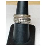 2 Silver band marked 925 size 7.    .250oz