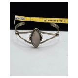 Sterling and Moonstone Stamped Bracelet 11.68