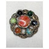 Miracle Scottish Celtic gold tone brooch/ pendant