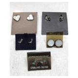 5 pair native American earrings
