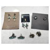 5 pair native American earrings