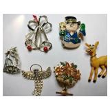 Christmas brooches