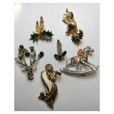 Christmas brooches