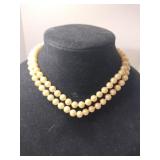 Double strand faux Pearl necklace