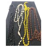 Four different beaded necklaces