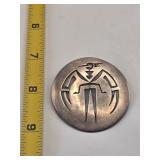 Willie Yazzie silver Brooch/Pendant  marked  20
