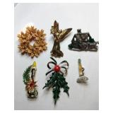 Christmas brooches