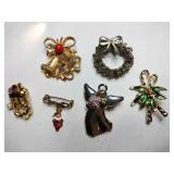 Christmas brooches