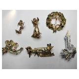 Christmas brooches