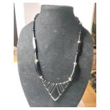 Napier black and gold chunky necklace