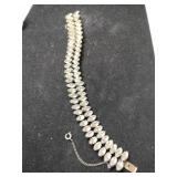 Weiss silvertone clear rhinestone bracelet with