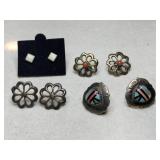 4 pair native American earrings