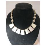 Silver Navajo mother of pearl section link choker
