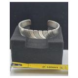 Sterling Cuff Bracelet marked s y  33.65 grams