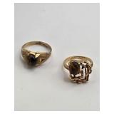2 MCM Tigers eye rings size 12 and 7