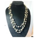 Silver Guatemala wedding lasso necklace unmarked.