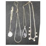 Silvertone necklaces