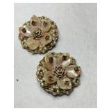 Beaujewels  Hobe gold tone faux Pearl clip-ons