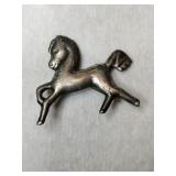 Silver Horse pin marked Mexico silver.   .155oz