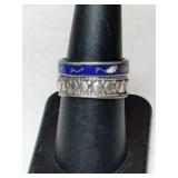 2 Silver ring.  Marked 925 on Size 6 & 7.5