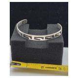 Hopi Sterling Cuff Bracelet  signed  12 grams
