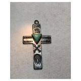 Silver Navajo turquoise cross pendants   .080oz
