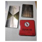 2 vintage metal cigarette cases