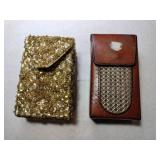 Leather cigarette pack case and a beaded