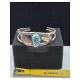 Sterling and Turquoise Bracelet 23 grams